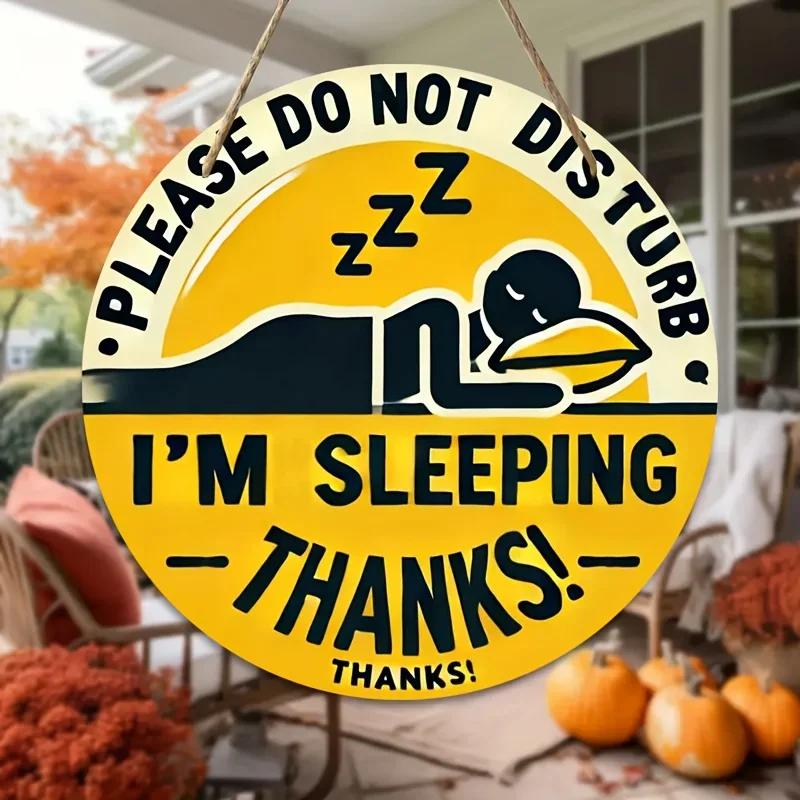 D PaintingAmericana Style Round Sign Do Not Disturb Sleeping Door Hanger Ideal For Home Cafe Restaurant Garage Porch