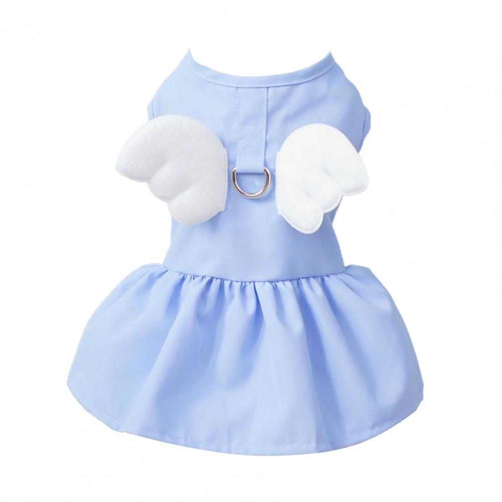 Elegante Vestito per Animali Domestici Cane Piccolo Ali d'Angelo Senza Maniche Cotone Cucciolo Cane Vestito Gatto Principessa Animale Domestico Vestiti per Cani