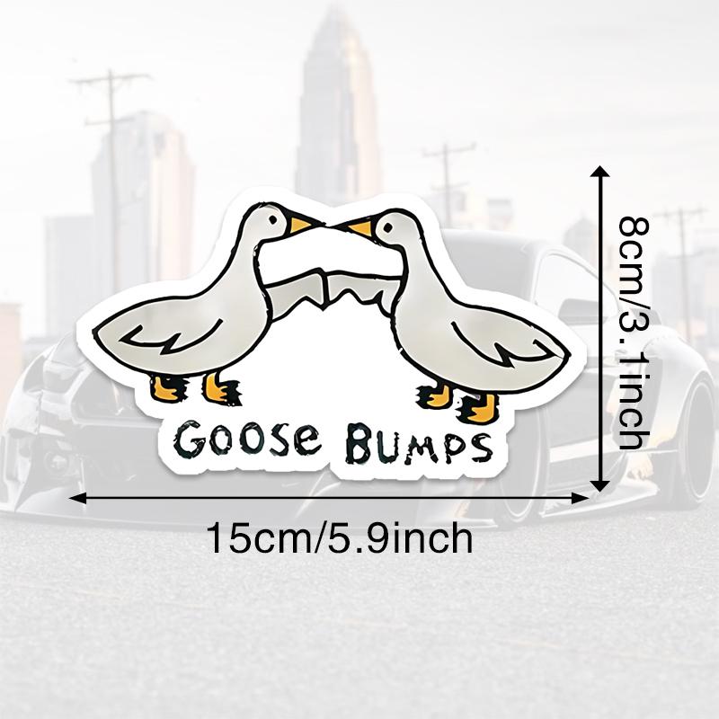 DS55#8x15cm Humorous Cartoon Goose Decals - High-Gloss, Waterproof Vinyl  Self-Adhesive Car Stickers