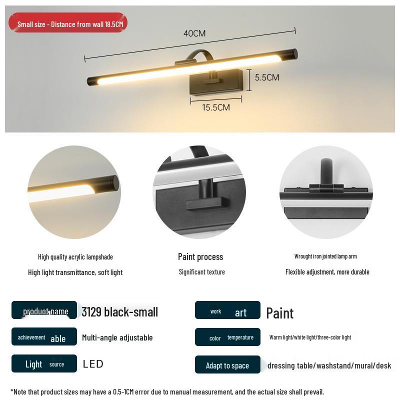 Modern Minimalist LED Vanity & Picture Light for Bathroom Mirror