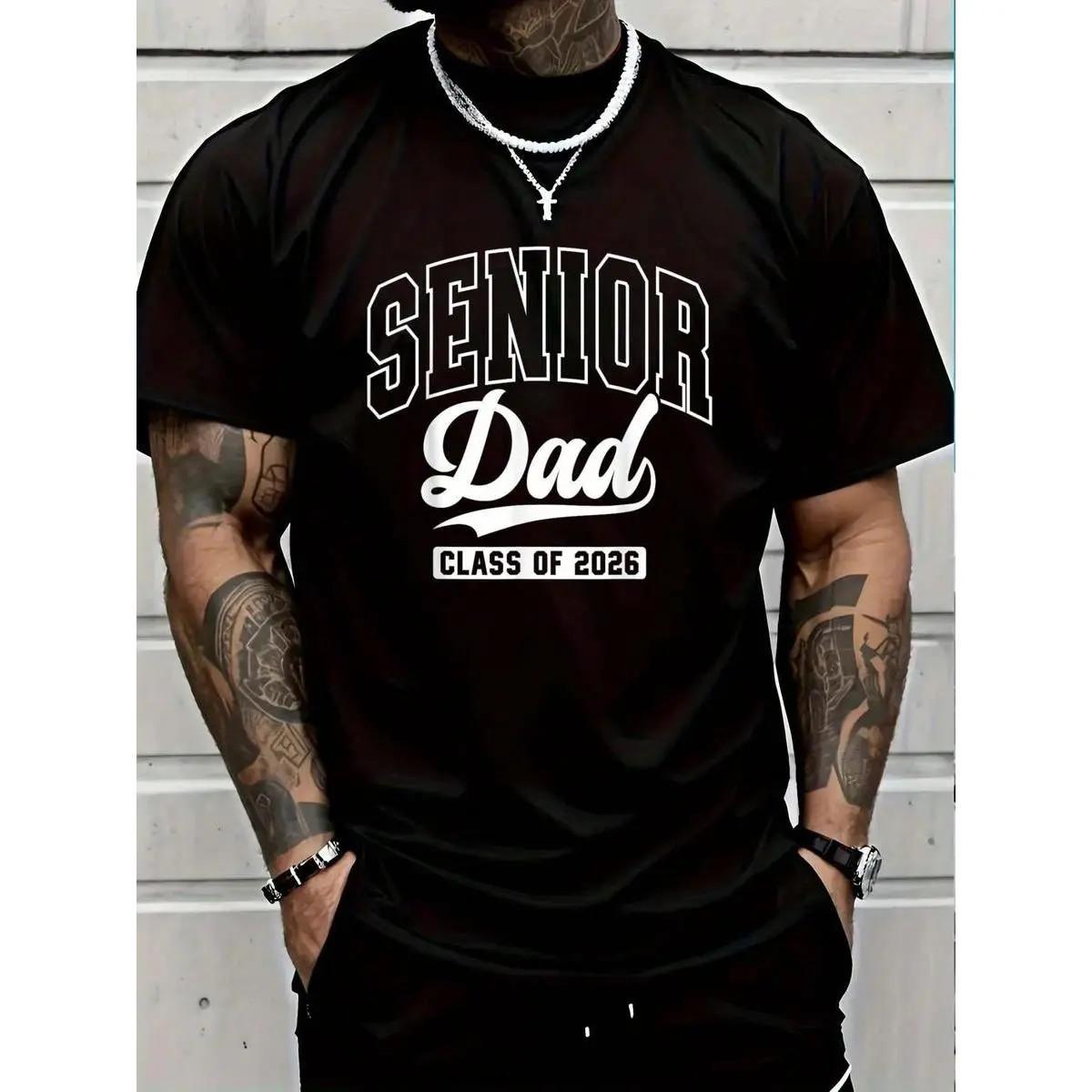 Cotton Proud Senior Dad Class of 2026 Graduation 2026 Senior Dad T-Shirt Women S