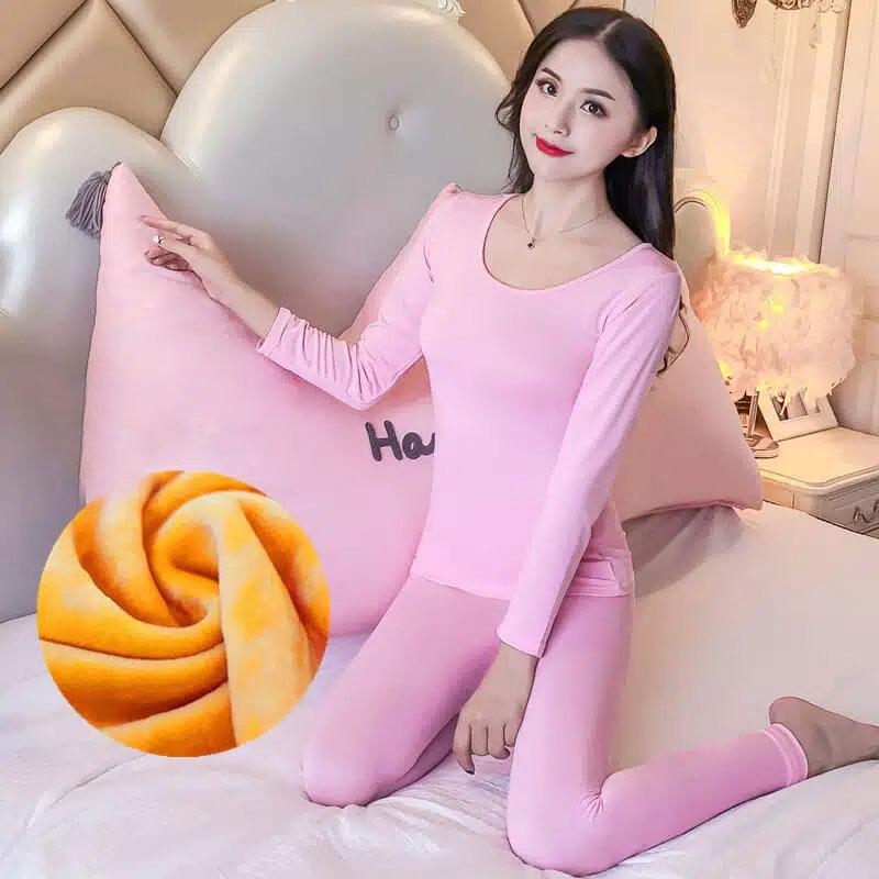 Thermal Underwear Ladies Plus Velvet Thick Bottoming Shirt Autumn and Winter Tight-fitting Long Sleeve Body Sculpting Body Autumn Clothes Top