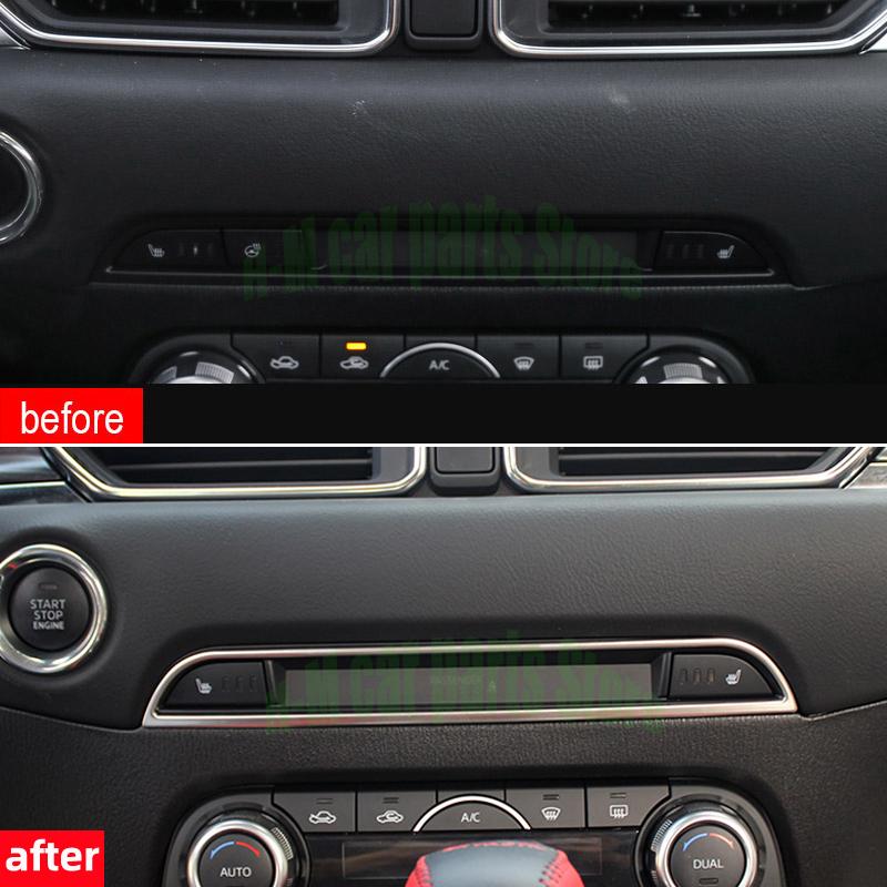 Für Mazda CX5 Zubehör 2017-Auto Center Konsole CD Panel Trim Rahmen Abdeckung Aufkleber Innenleisten Auto