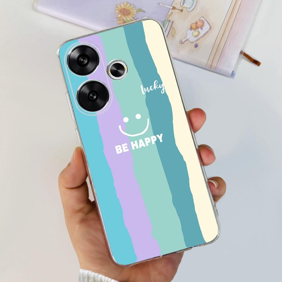 For Xiaomi Poco F6 Case Popular Butterfly Flower Soft Clear Silicone TPU Back Cover For Xiaomi Poco F6 5G F 6 PocoF6 Phone Cases