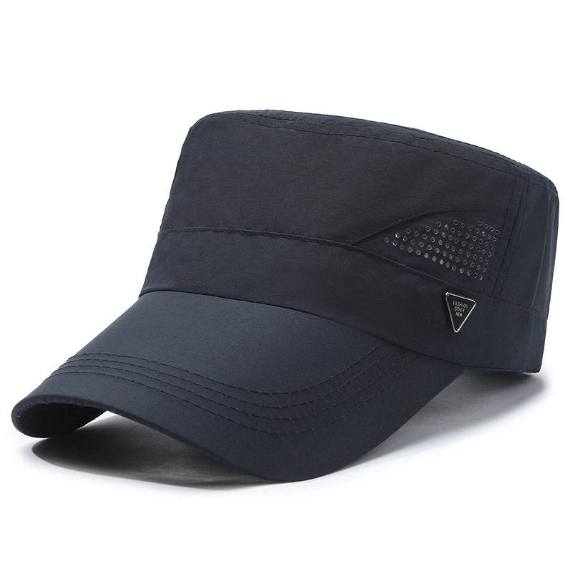 Spring, summer and autumn new sunscreen, sunshade, fashionable quick-drying flat-top hat, simple and casual outdoor fishing flat-top hat