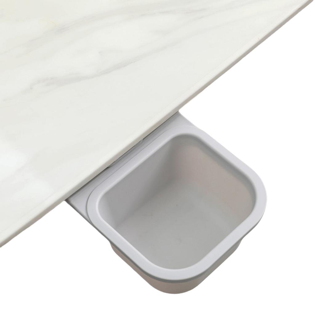 Multifunctional Desktop Rotating Trash Can With Space Saving Clip or Adhesive Design For Office And Home Use