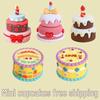 3D Weiche Gummi Mini Cupcake Dekoration Ornamente für Kindergeburtstagsverkleidung
