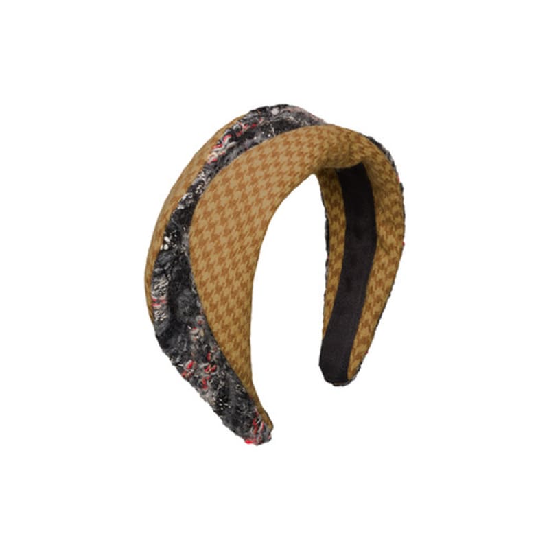 Brown Hat [serre-tete] Folding Fascinator - Tweed