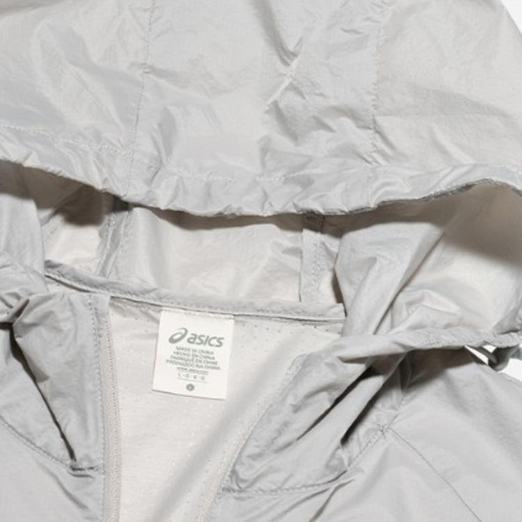 Asics Breathable Lightweight Logo Hooded Zipper Comfortable Casual Sports Long Sleeve Jacket Men jackets Gray 2011D074-021
