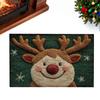 Christmas Door Mat Outdoor Non-Slip Reindeer Bathroom Doormat 23.6x15.7 Inch Washable Absorbent Christmas Carpet For Holiday