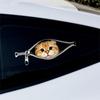 Zipper Design Cat Car Sticker Waterproof Pet Car Decoration Sticker  Electric Vehicle Window
