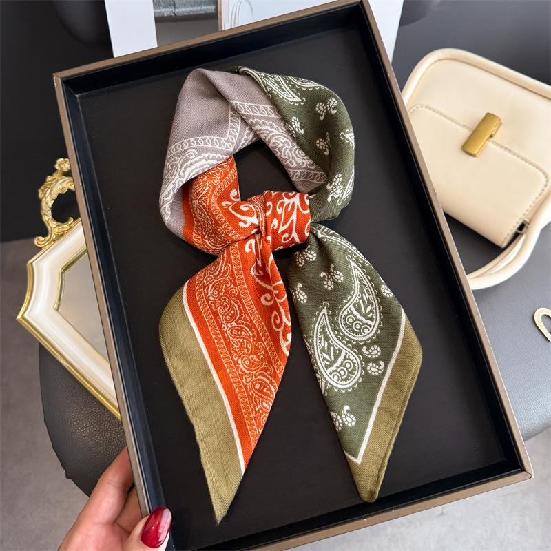 Роскошный квадратный шарф с принтом «кешью» для женщин, хлопковый бархатный шейный платок, шаль, элегантный шейный платок, банданы, женский хиджаб 68x68cm
