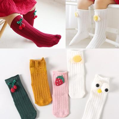 Infant Baby Girls Boys Cotton Socks Cartoon Fruit Kids Knee High Socks Cute Style Toddler Newborn Kids Sock for 1-10 Years