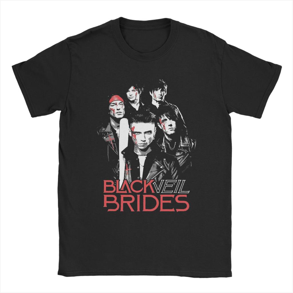 BLACK VEIL BRIDES BAND T-Shirt for Men  Amazing 100% Cotton Tee Shirt Crew Neck Short Sleeve T Shirt Gift Idea Clothes