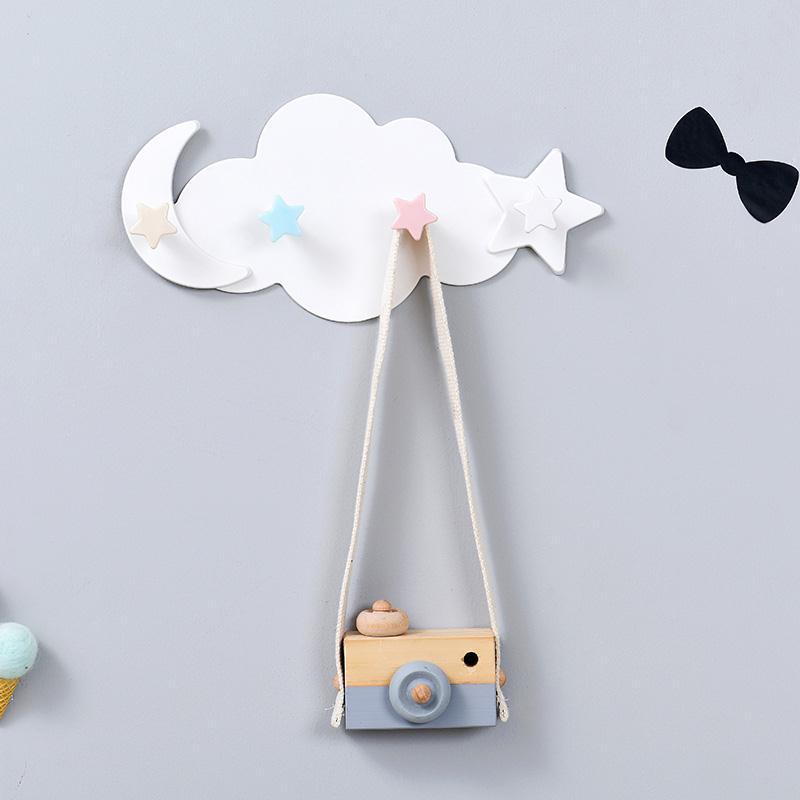 Cloud Wall Key Holder Strong Stickiness Wall Mounted Cute Shape Traceless Bedroom Coat Hook for