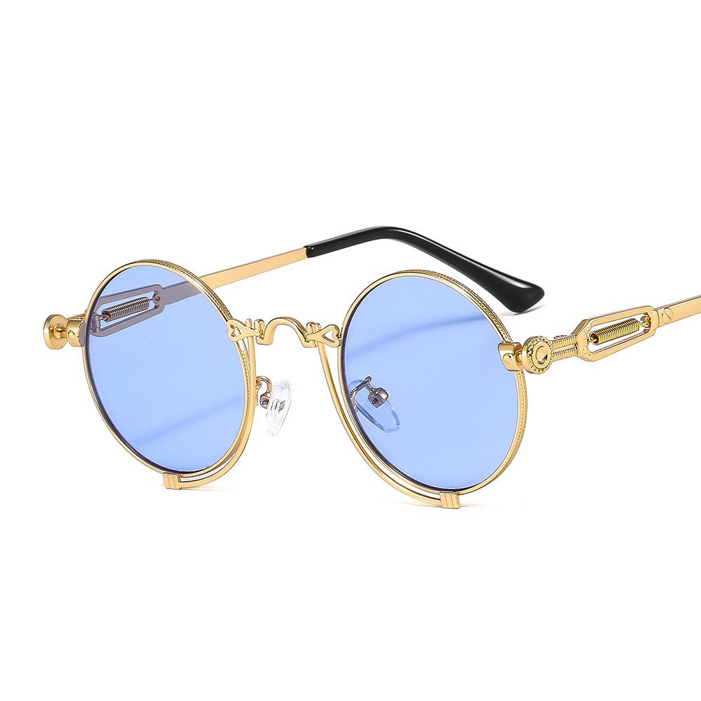 Classic Steampunk Unisex Sunglasses Latest Designer Round Glasses for Men and Women Vintage Brand Punk Shades