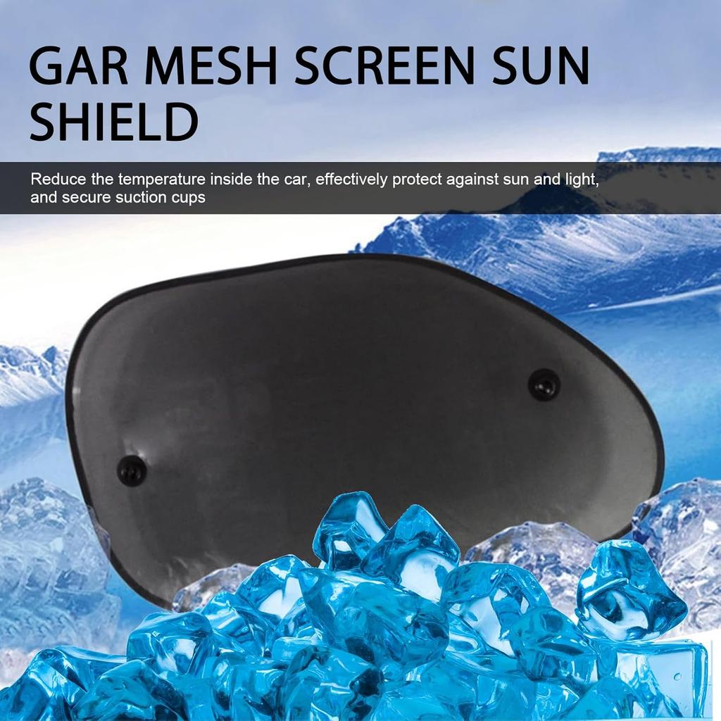 Car Side Window Sun Shade, Cooling and Heat Protection Interior Protection Front Side Window Glass Sunshade, Suction Cup Mounting Accessory, Fits