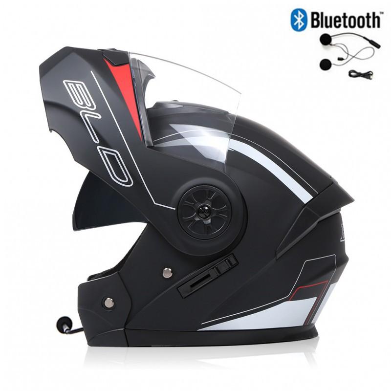 BLD Electric Bicycle Helmet Motorcycle Full Double Lens Exposed Universal Riding All Seasons