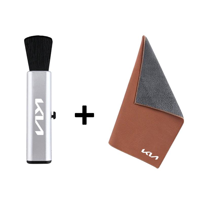 New Car Cleaning Brush Center Console Clean Tool Wash Microfiber Drying Towel For Kia KN Rio Picanto Sportage Niro Morning Ceed