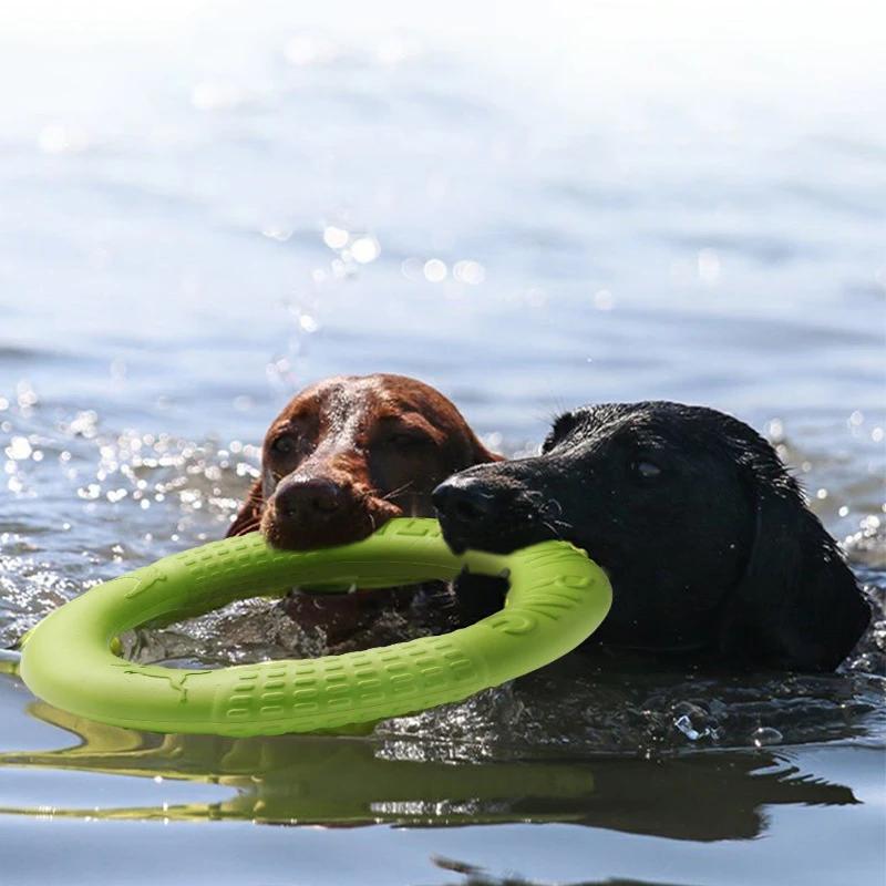 Dog Toys Pet Flying Discs EVA Dog Training Ring Puller Resistant Chewing Toys For Dogs Floating Puppy Bite Ring Toy Interactive