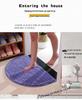 Non-Slip Chenille Half-Round Floor Mat - Water Absorbing, Machine Washable Rug for Hallway, Bathroom, and Bedroom