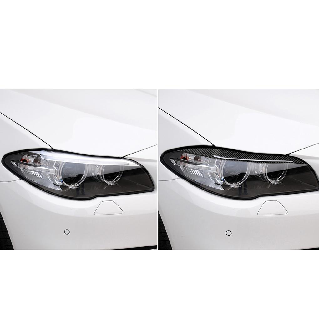 1 Pair Fiber Headlight Eyebrows Eyelids Sticker Replacement For F10 2014\-2016 Car Interior Decor