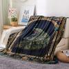1Pc Peacock Print Flannel Blanket, High quality Comfortable for All Seasons, Home Decor, Warmth and Comfort, Perfect for Christmas Gifts W118