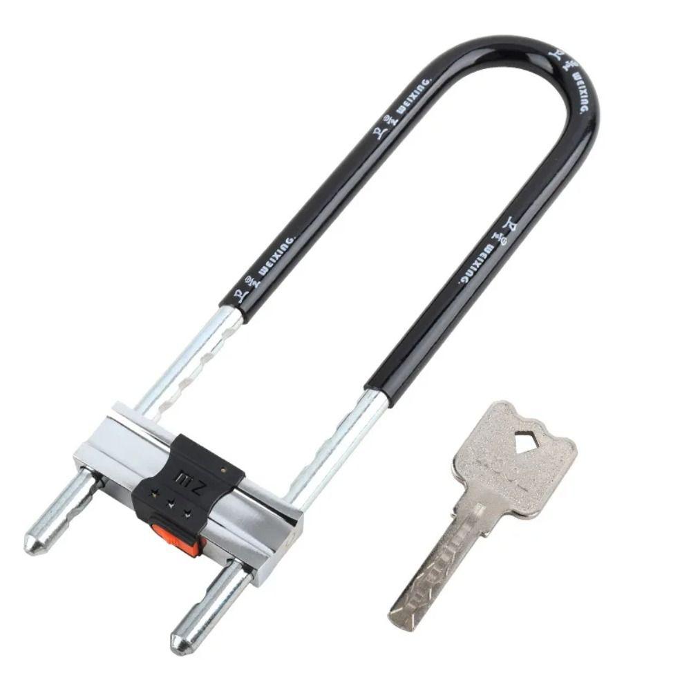 with Dust Cover Long Large Lock Shop Office Security U Shape Glass Door Lock Mortise Lock  for Bike
