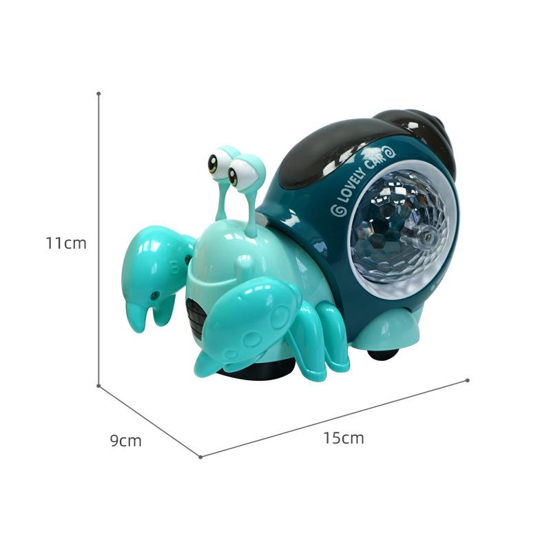 Electric Colorful Hermit Crab Toy with Music and Light Projection