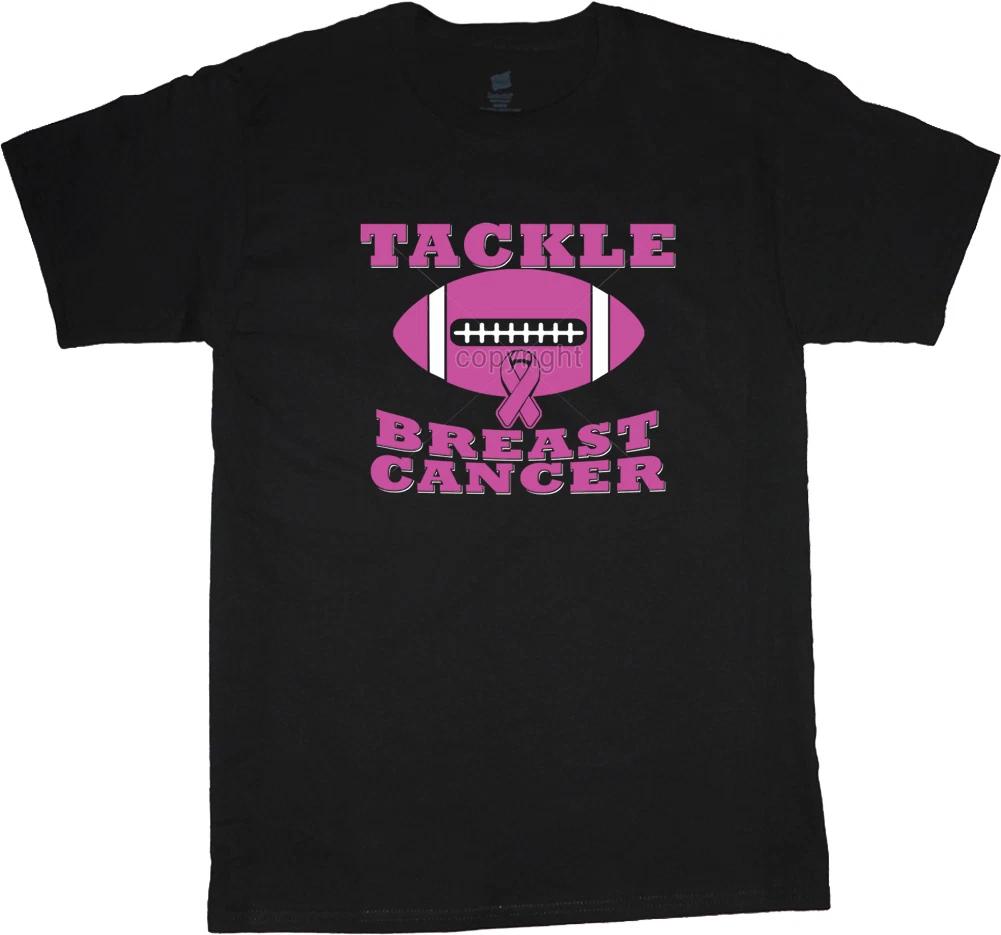 Tackle Breast Cancer pink ribbon tee shirt for men funny saying XXL