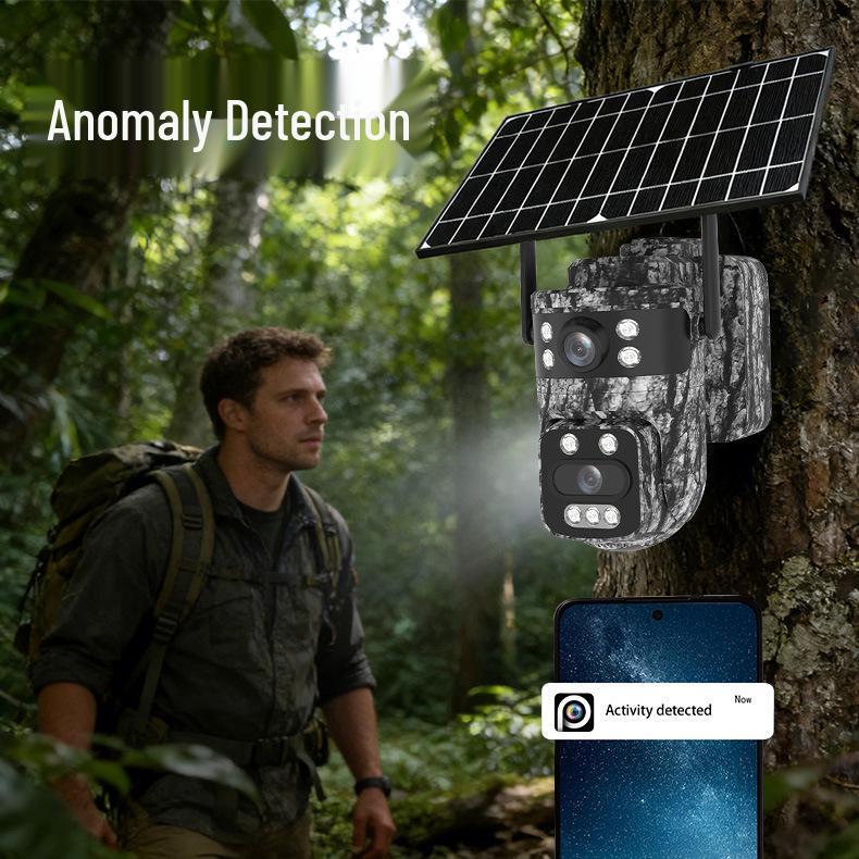 AOV Outdoor Solar Camera: 24/7 Recording, Waterproof, Wireless Monitoring.