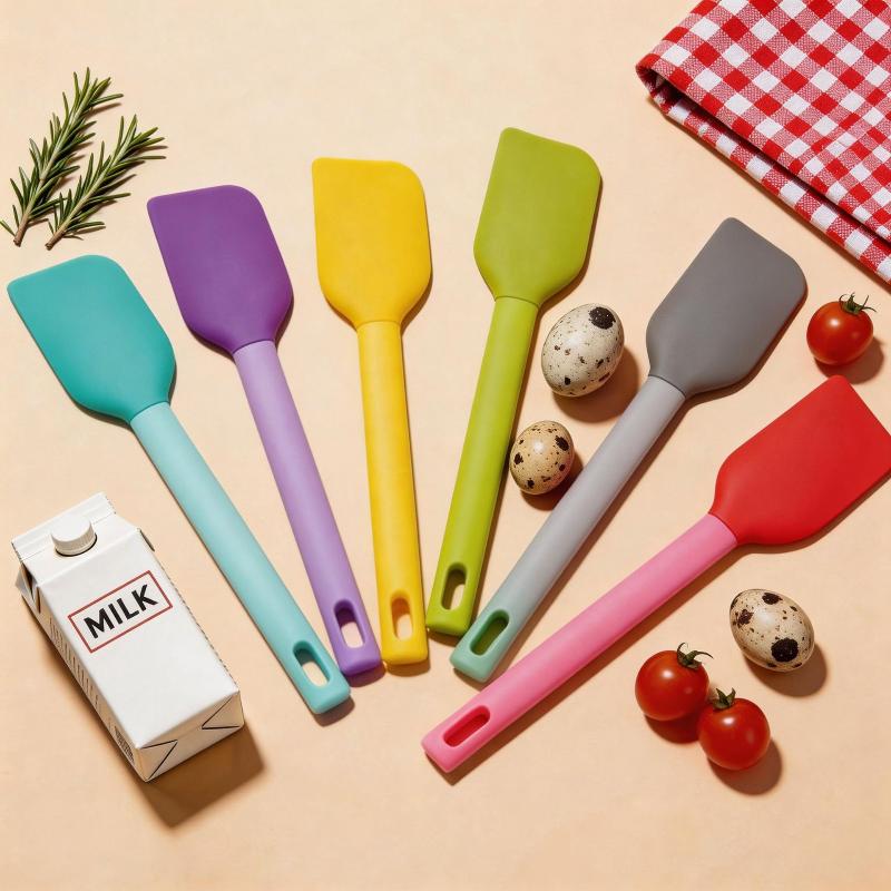 Heat-Resistant Silicone Spatula for Baking and Cooking Includes Butter Mixer and Cake Scraper Utensil Set