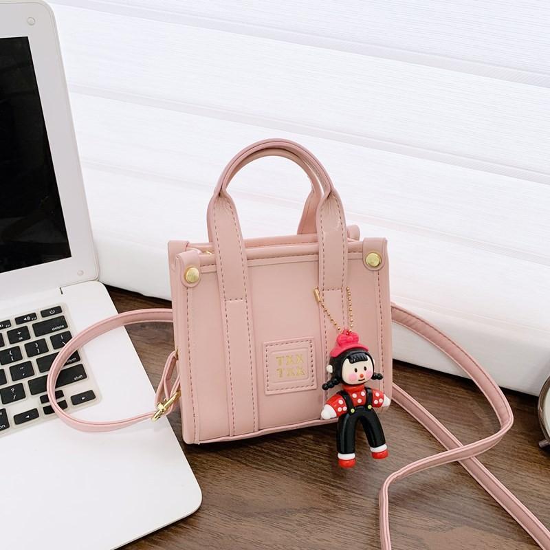 English Solid Letters Color Smooth Satchel Durable Kids Small Bag Crossbody