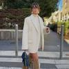 Kunstpelz Damen Blazer Mode Oberbekleidung Gerade Langer Blazer Frau Langarm Mäntel und Jacken