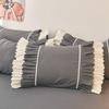 48*74cm Princess Style Pink Cake Layered Lace Pillowcase Splice Ruffle Edge Pillowcase European Style Hotel Home Bedding PillowsProtective Covers