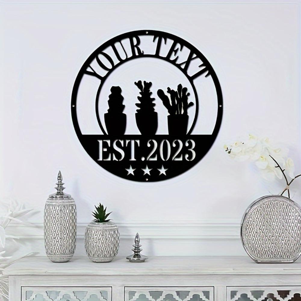 Desert Inspired Metal Wall Art with Custom Family Name 2025 Sturdy Indoor Outdoor Home Decor Nature Theme
