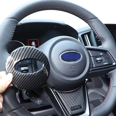 ABS Carbon fibre/Matte Black For Subaru WRX Car Steering Wheel Central Decorative Cover Car Interior Accessories