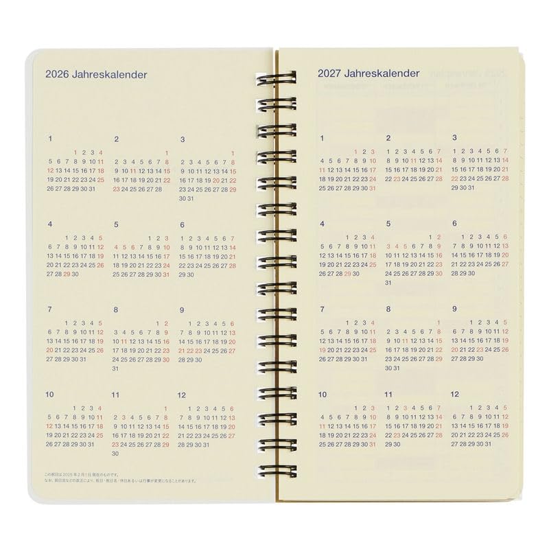 Planner 2026 Edition Starting October Rollbahn Diary Drop Slim Monthly Planner [Delfonics / 2025] (Light Pink)