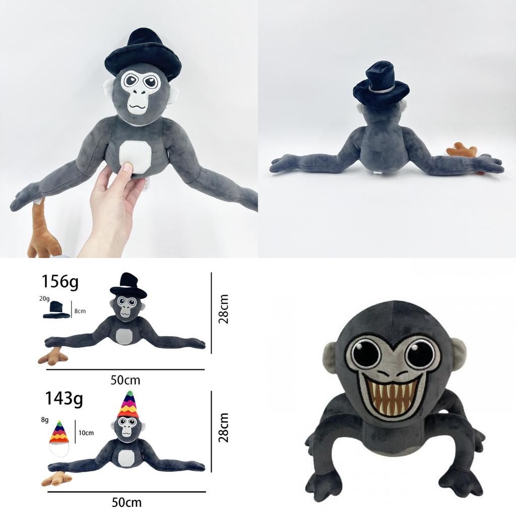 Adorable Gorilla Tag Monke Stuffed Animal Doll With Hat Short Plush 25cm