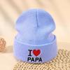 Children'S Hat Autumn And Winter Warm Letter Embroidery Couple Pullover Wool Hat