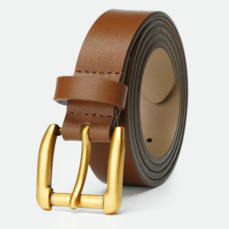 Cowhide Genuine Leather Women's Belt Suit Clothing Trousers Skirt Slim Accessories Belt Belt