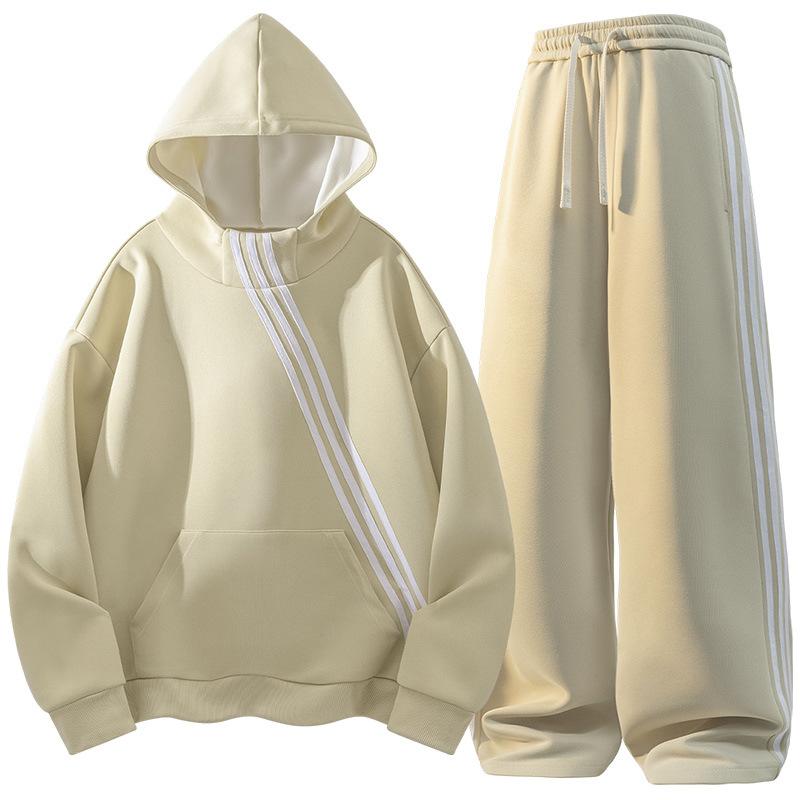 Herren Hoodie Sweatshirt Set Paare Frühling Herbst Hoodies+Hose Sportbekleidung Lässig Kapuzen Trainingsanzug