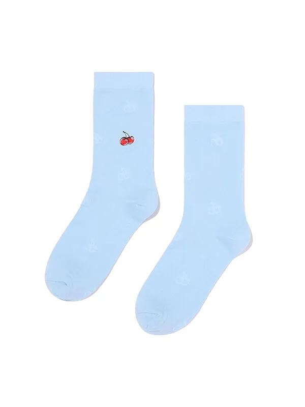 All-over Cherry Socks [Blue]