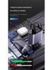 Super Fast Car Charger with One-to-Four Retractable Cable and PD Fast Charging Adapter