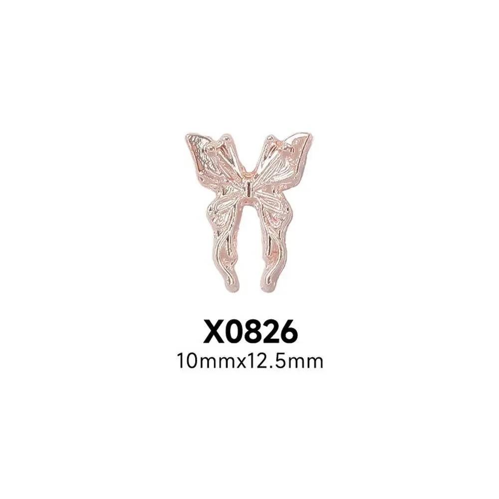10Pcs 3D Star Alloy Rhinestone Nail Art Charms Gold/Silver Shiny Glitter Diamond Press on Nails Manicure DIY Decorations