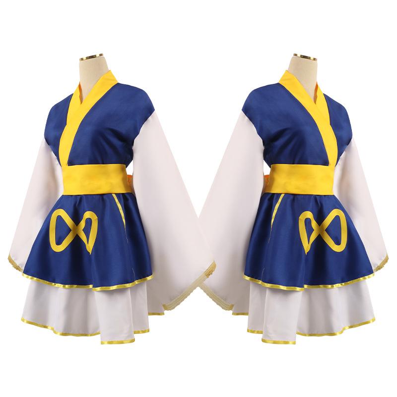 Anime HUNTER×HUNTER GON FREESS Kurapika Kimono Suit Cosplay Costume Dva Lolita Skirt Woman Party Clothes Halloween Costume