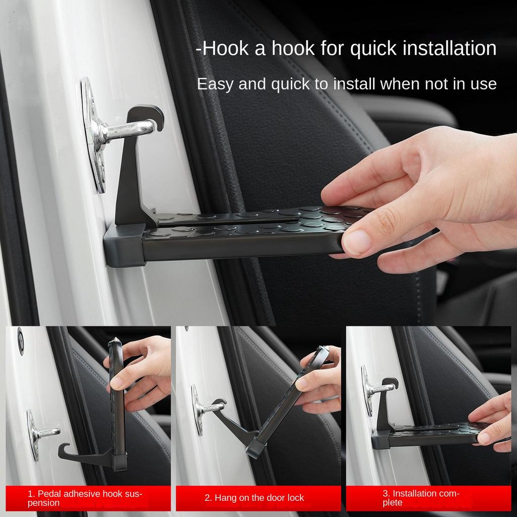 Car Pedal, Universal Car Mounted, with Maximum Functions for Off-road Vehicles Luggage Rack,door Entry Auxiliary Ladder Climber