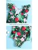 In-Stock Green Floral Ruffle One-Piece Swimsuit for Baby Girls and Toddlers