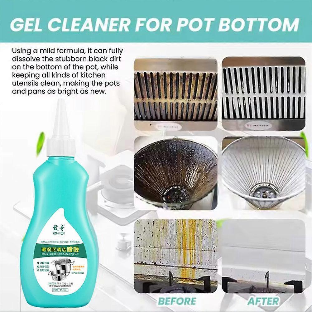 Black Pot Cleaning Gel 150mL (A) $ Black Pot Cleaning Gel Removes Oil and Black Scale, Stainless Steel Kitchenware Special Black Pot Cleaning Agent