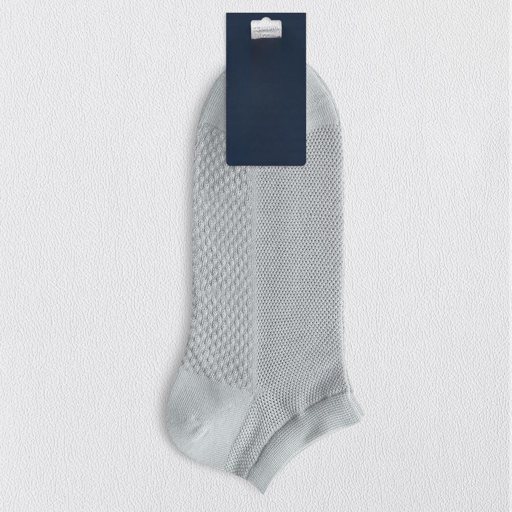 Men's Spring and Summer Cotton Mesh Breathable Sweat Absorbing Sports Socks